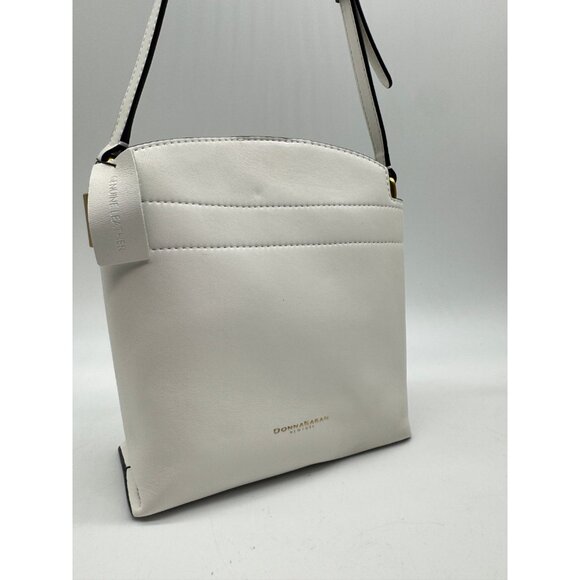 Donna Karan NY Bridgehampton smooth leather mini crossbody -WHITE - Picture 7 of 13